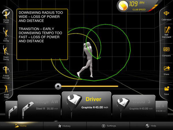 3D analýza golfového švihu